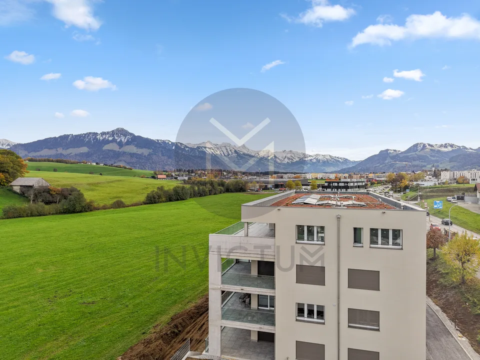 Attika der Superlative in 5' Entfernung von Bulle - Terrasse 67 m² & Panoramablick