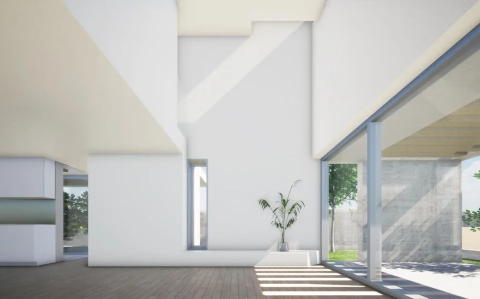 Villa de design élégante dans un quartier résidentiel