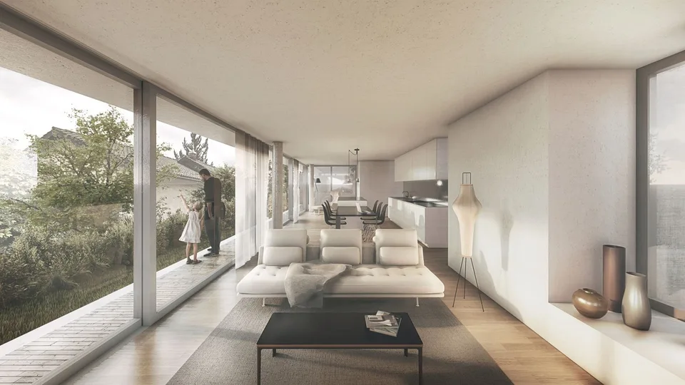 Villa de design élégante dans un quartier résidentiel