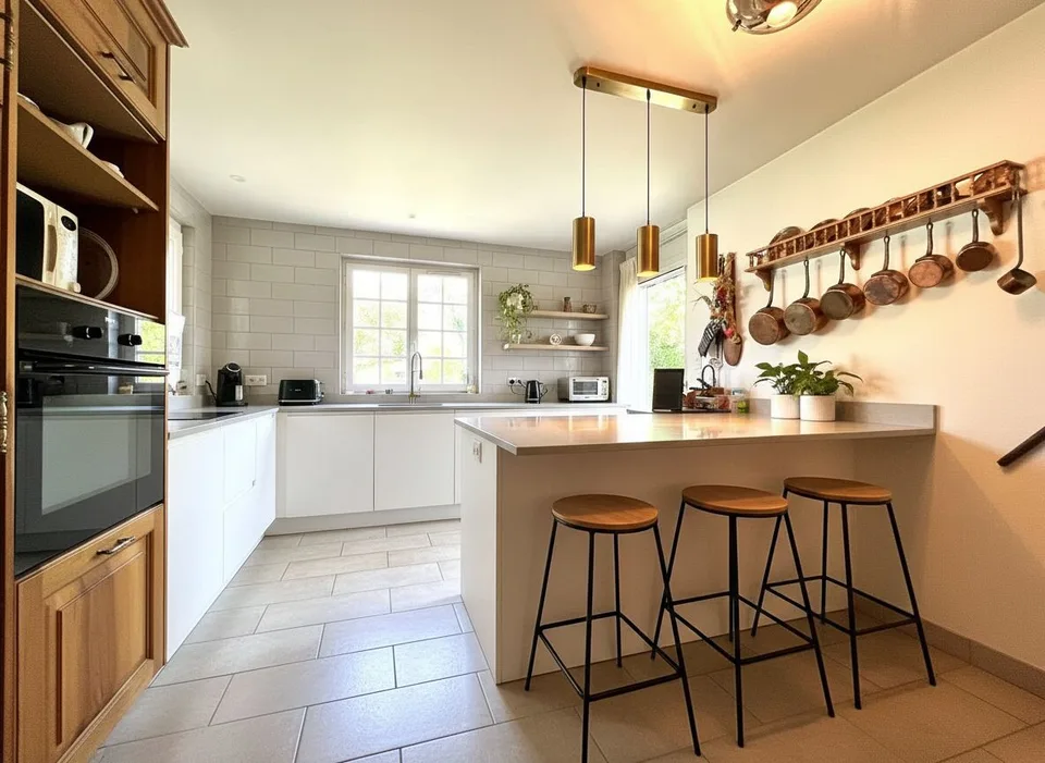 Casa unifamiliare con 6.5 locali / 4 camere da letto / 3 bagni / 1 balcone / Grande giardino di 1150m² / 2 box
