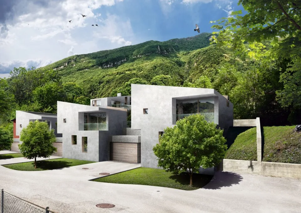 nuovo progetto di 3 ville indipendenti ad Arosio ( Malcantone )