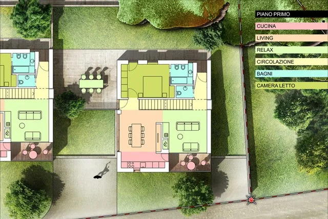 nuovo progetto di 3 ville indipendenti ad Arosio ( Malcantone ) – foto 7 di 12