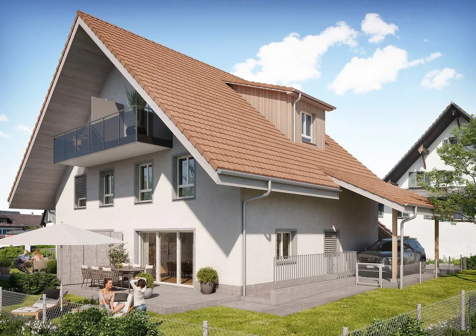 Neubau - Es entstehen zwei einseitig angebaute 6.5 - 7.5 Zimmer Einfamilienhäuser
