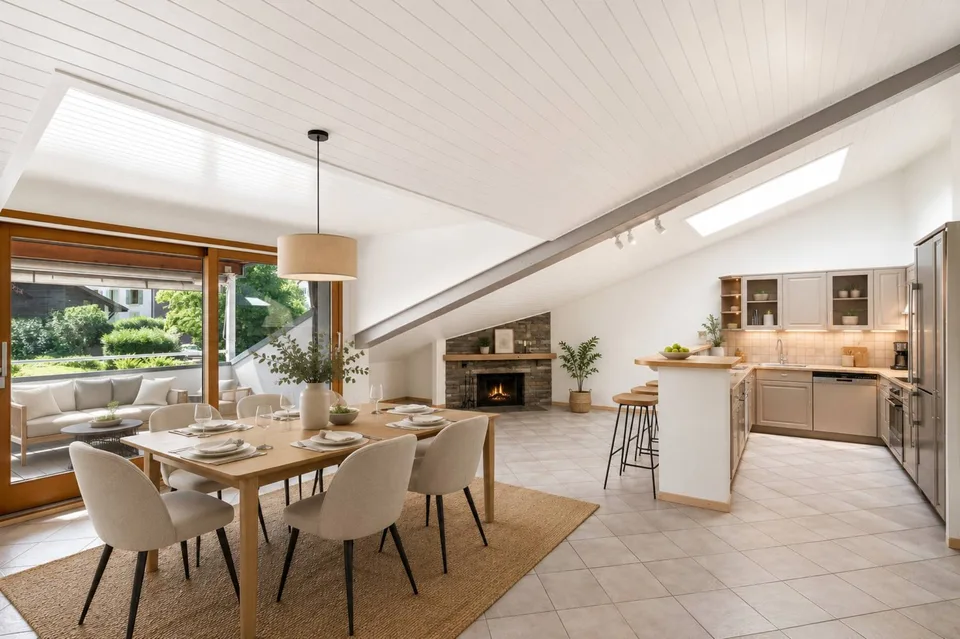 Proche Vevey : lumineux 4.5 pièces avec bureau indépendant