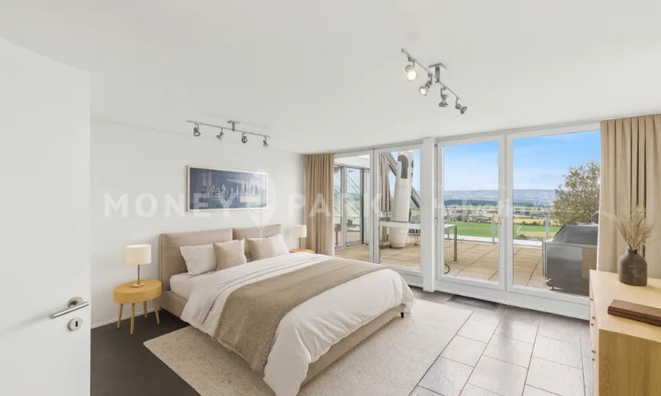 4.5-Zimmer-Terrassenwohnung mit herausragender Panoramasicht und Wintergarten