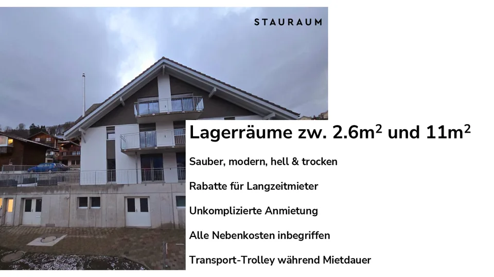 Lagerraum 2.6m2 - ebenerdiger Zugang