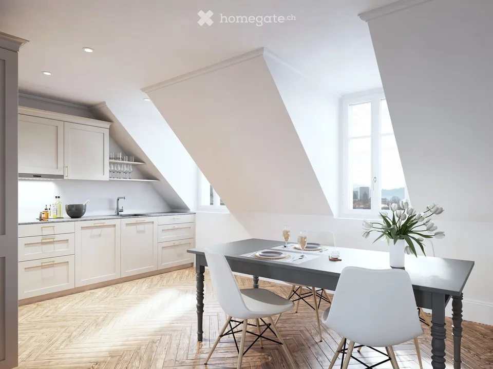 Appartement mansardé moderne 4.5 pièces dans un immeuble neuf (surélévation) au 22 Bireggstrasse, Lucerne