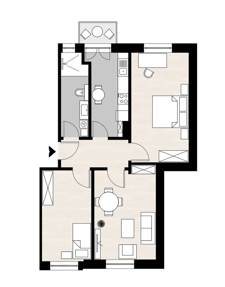Charmant appartement meublé 3.5 pièces dans un immeuble ancien avec balcon à Zurich Wiedikon – photo 19 sur 19