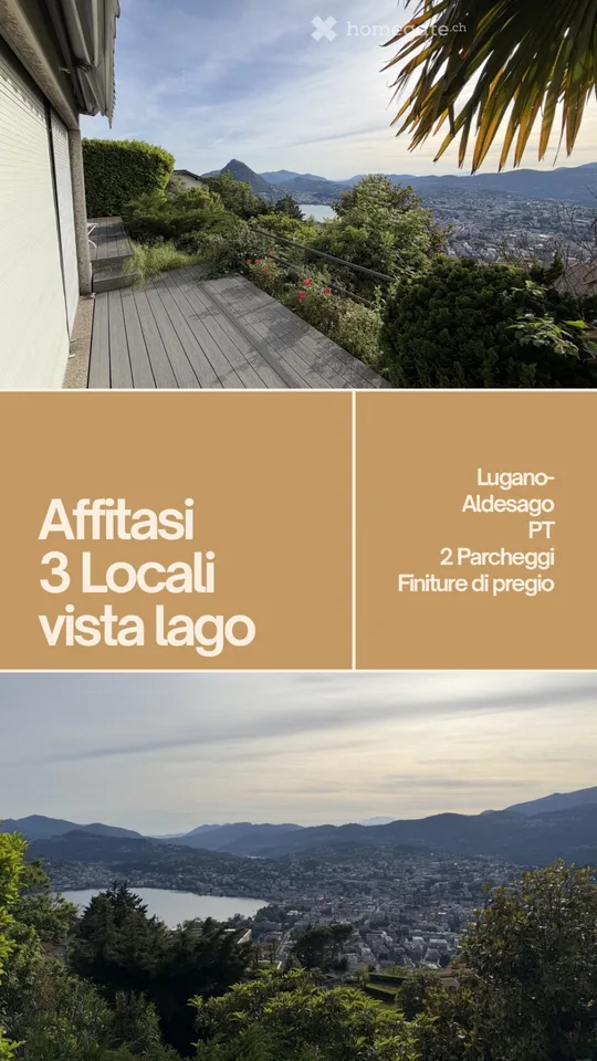 Rinnovato appartamento vista lago di Lugano