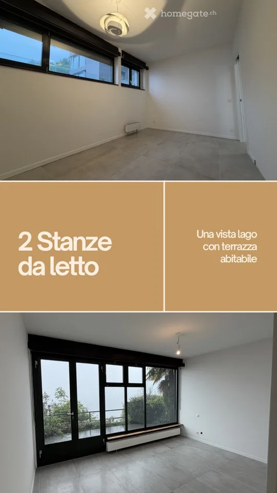 Renovated apartment with Lake Lugano view