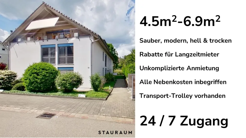 Lagerraum 4.8m2. Unkompliziert, modern und trocken.