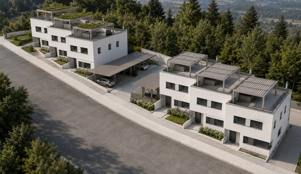 6 villas contemporaines avec rooftop panoramique sur les hauteurs de Saxon