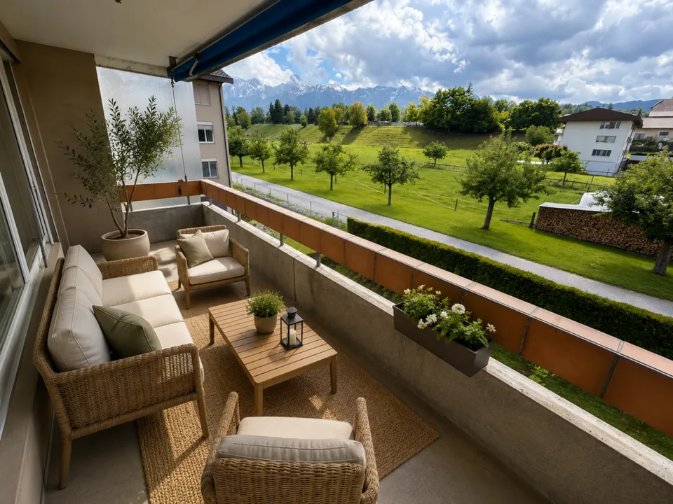 Appartamento in proprietà di 4,5 locali con garage nel centro del villaggio