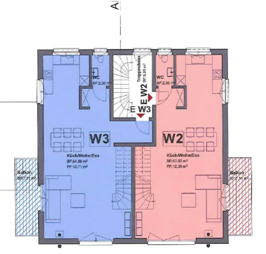 Grosszügige 4.5-Zimmer-Maisonette mit zwei Balkonen und Weitsicht an ruhiger Lage – Foto 11 von 12