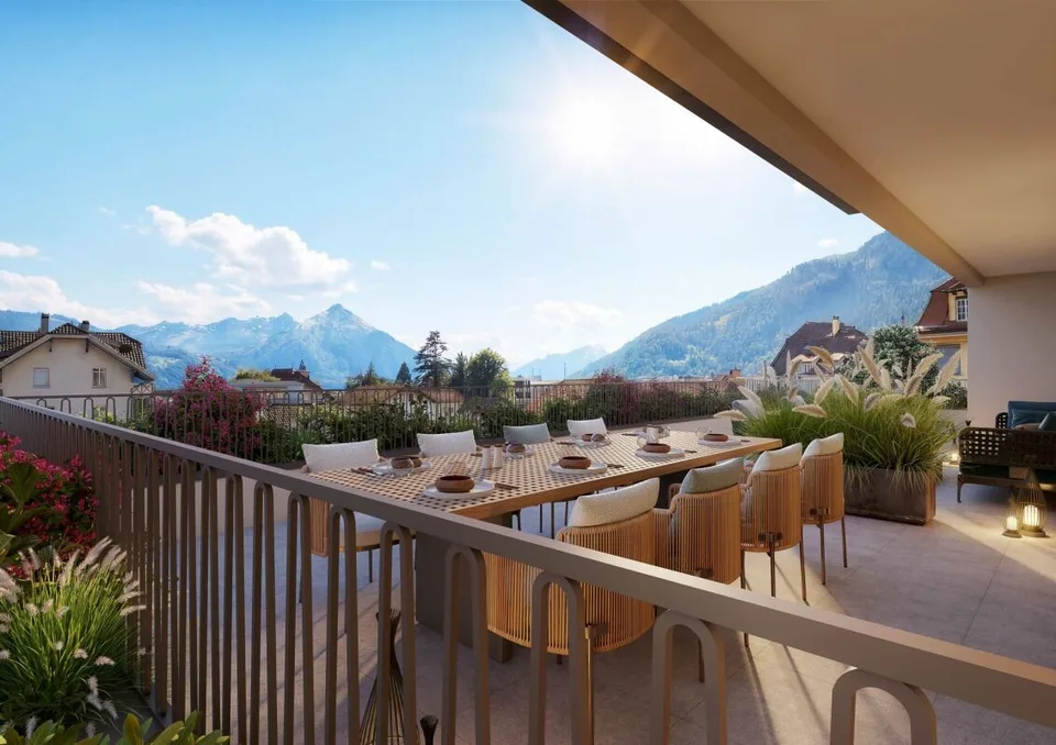 Appartamento esclusivo di 4,5 locali nel centro di Interlaken, nuova costruzione Guisan Park