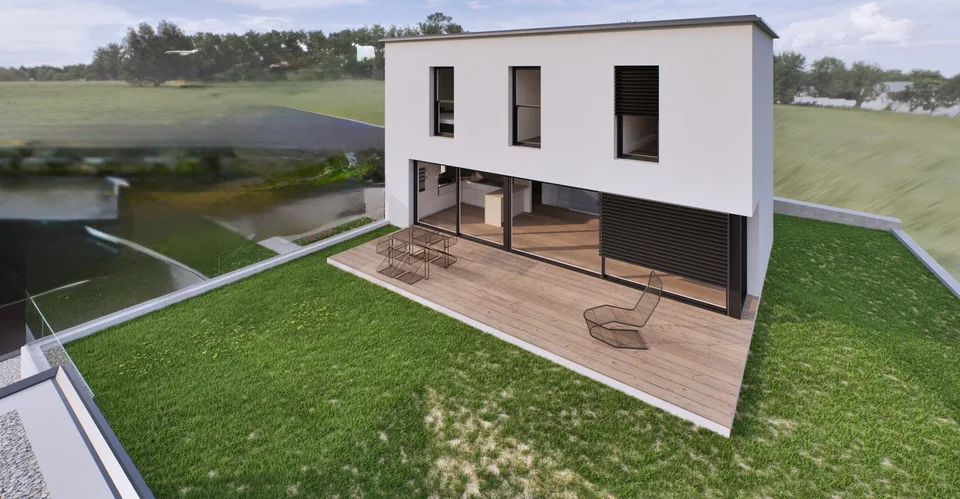 Moderne, neu gebaute Villa in Mezzovico mit genehmigter Baugenehmigung!