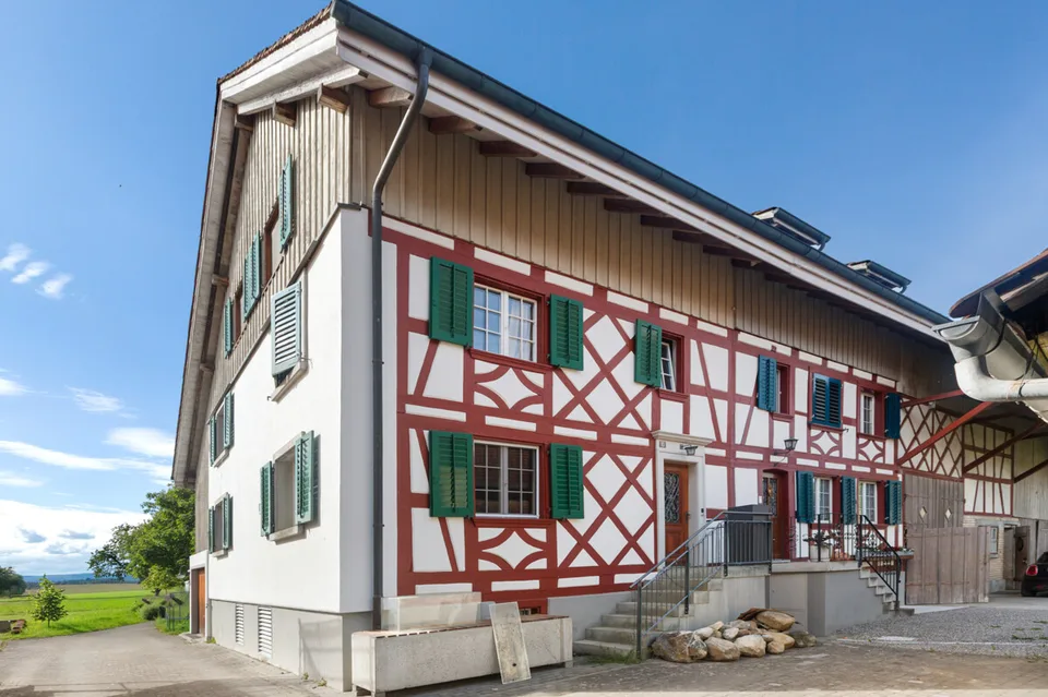 Authentisches Riegelhaus mit Gartenidylle