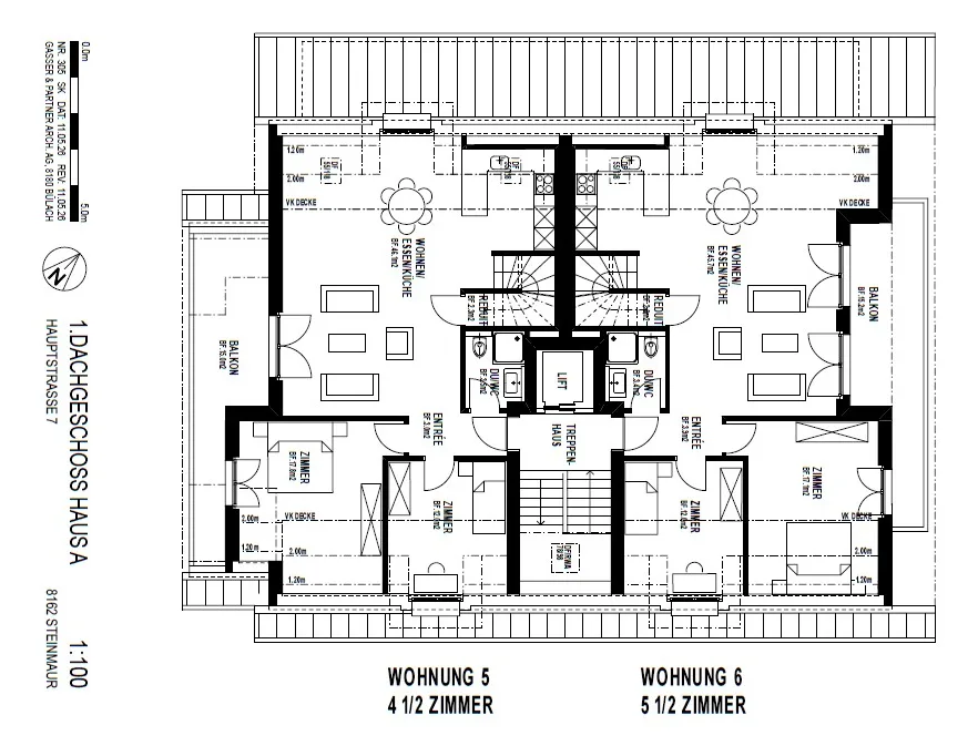 Appartamento mansardato moderno di 5,5 locali con balcone a Steinmaur