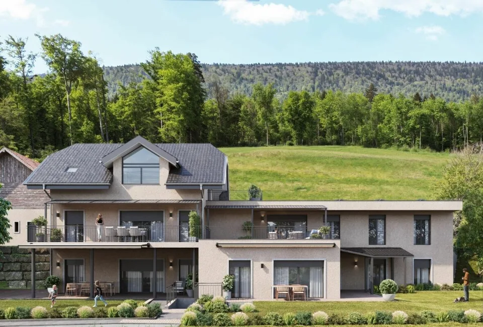 Neubau 4.5 EG mit 135m2 Wohnfläche mit fulminantem Ausblick