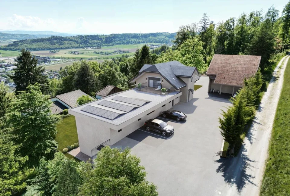 Neubau 4.5 EG mit 135m2 Wohnfläche mit fulminantem Ausblick
