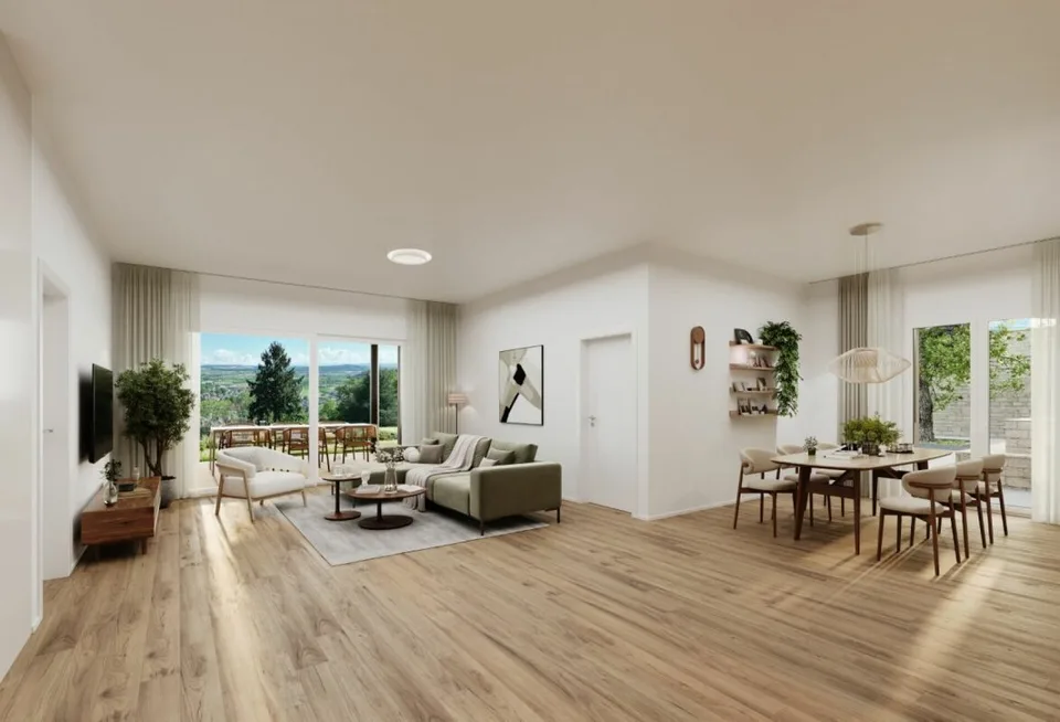 Neubau 4.5 EG mit 135m2 Wohnfläche mit fulminantem Ausblick