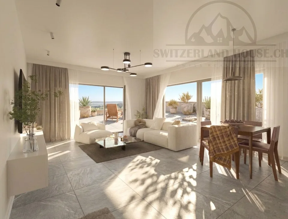 Magnifico attico di 2,5 locali con grande terrazza e vista a Givisiez