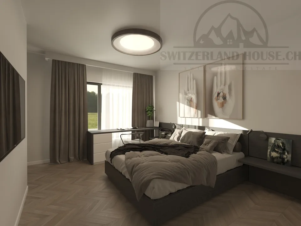 Magnifique Attikawohnung 2,5 Zimmer mit großer Terrasse und Blick in Givisiez – Foto 7 von 13