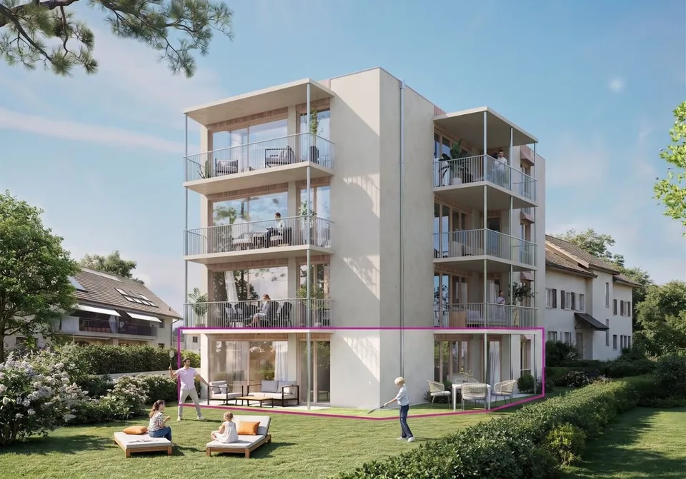 ERABLE 11  Nouvelle PPE de standing  Rez-jardin 4,5 pces  108,8 m²  jardin 138,7 m² + 2 terrasses