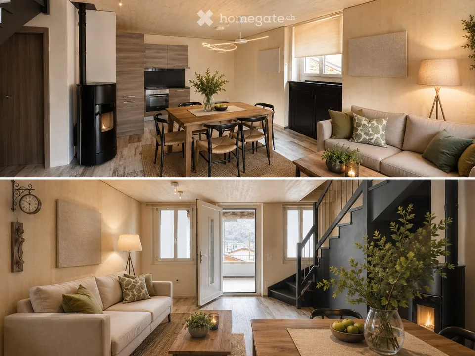 Haus mit 2,5 Zimmern, Loggia und zwei natürlichen Kellern
