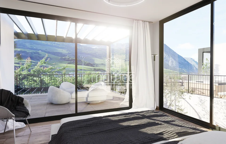 Nuova villa contemporanea a Saillon - Un ambiente di vita preservato