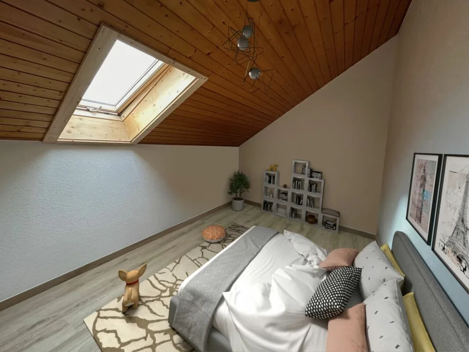 Vex - Charming 3.5 room attic apartment renovated in the heart of the village