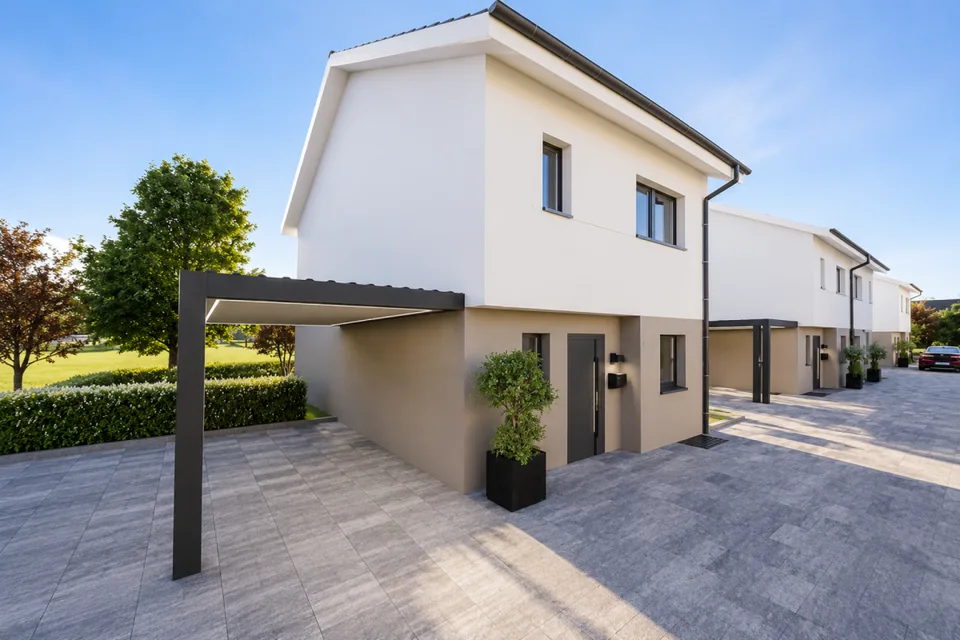 Maison individuelle moderne avec des finitions de qualité