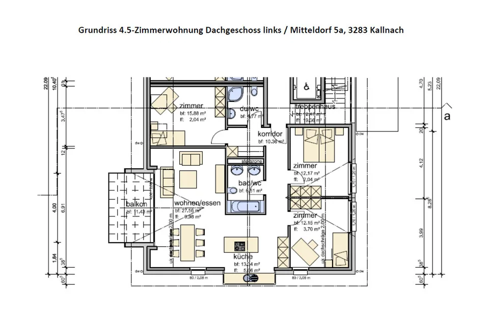Wohnen mit Stil: 4.5-Zimmer-Dachwohnung mit besonderem Flair – Foto 11 von 11