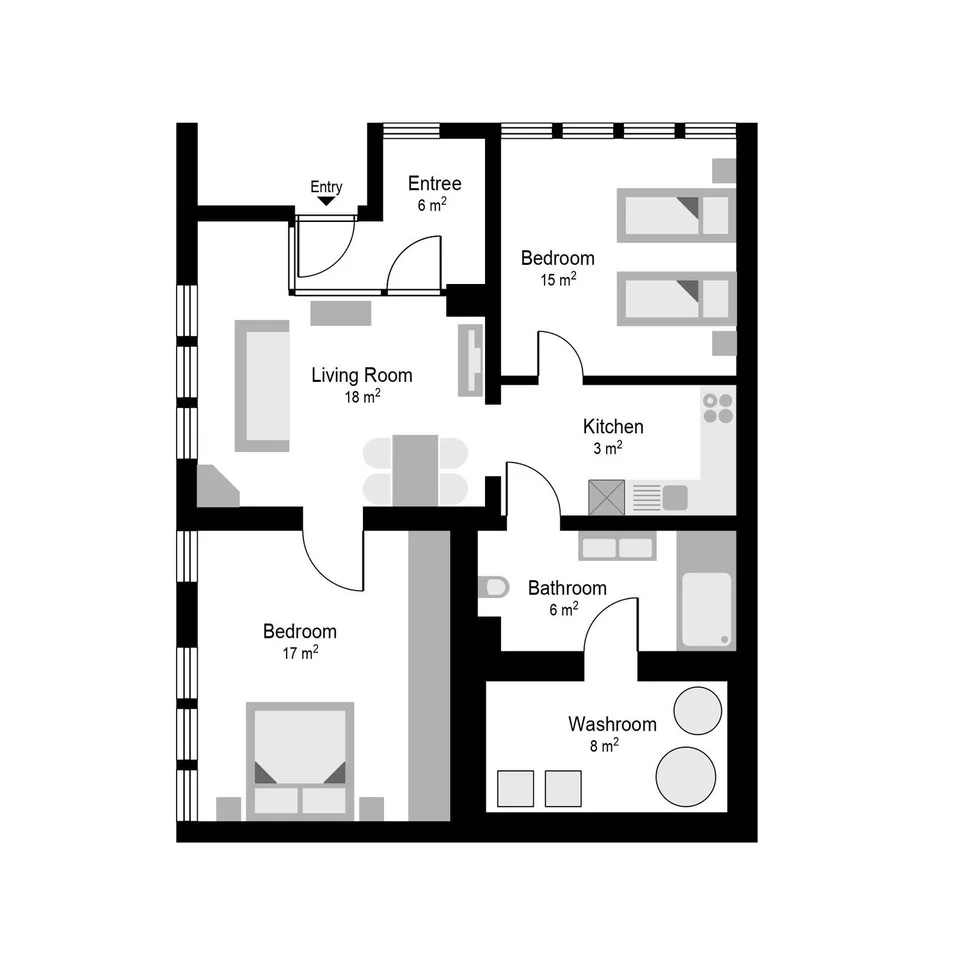 Möblierte 3.5-Zimmer-Wohnung im Erdgeschoss in Hünenberg – Foto 14 von 14