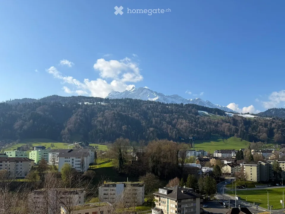 Appartamento mansardato moderno 3.5 locali con vista sulla montagna a Obernau