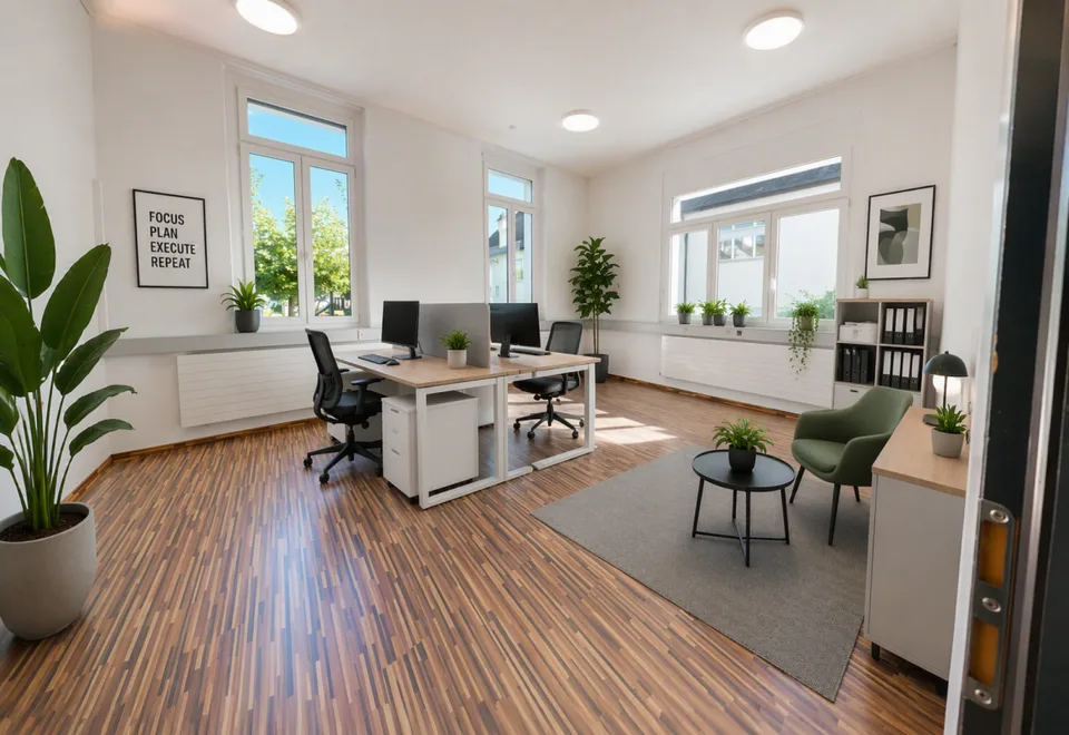 2 helle Büro im Erdgeschoss, 56 m2