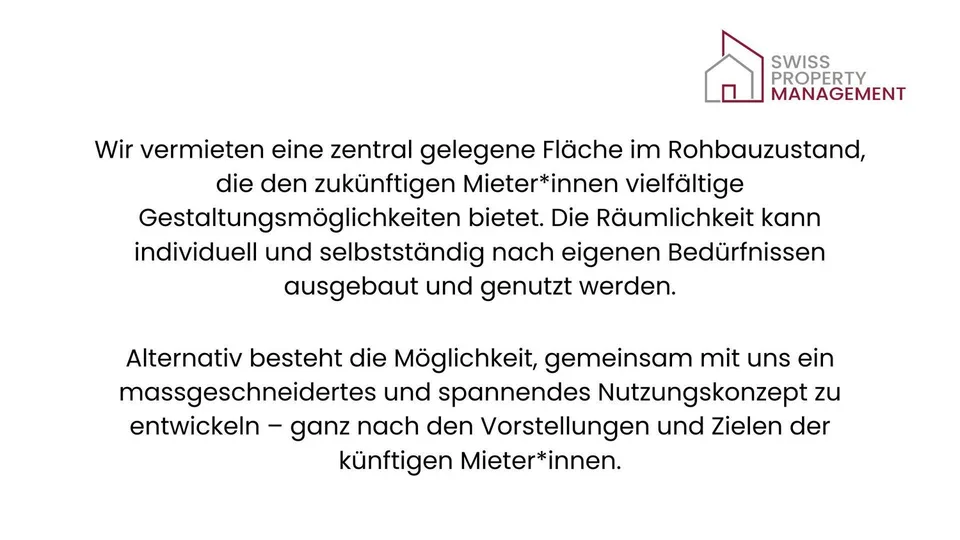 Zentrale Fläche mit Potenzial zu vermieten