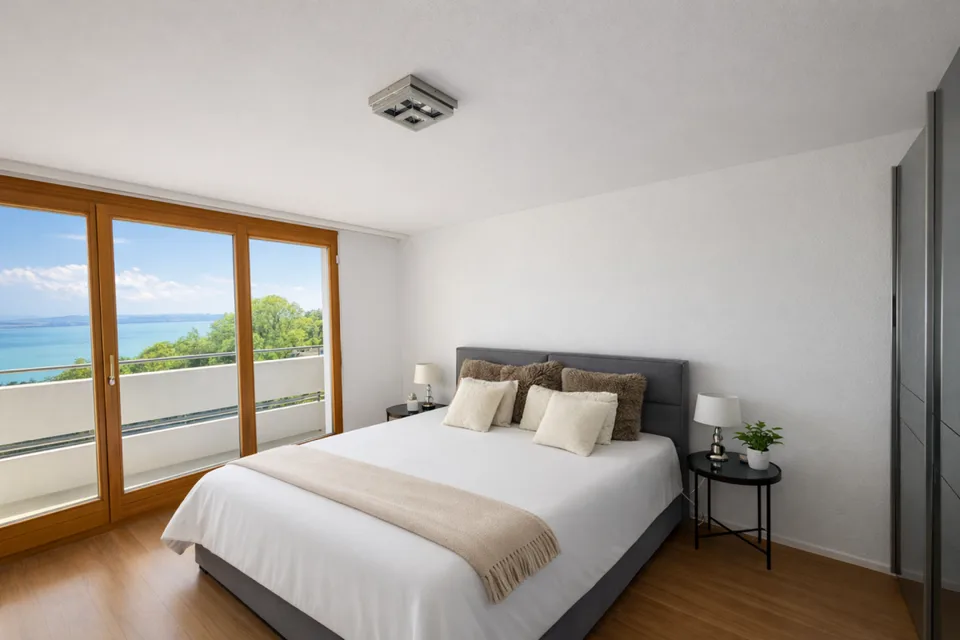 Blick auf den See! 3.5-Zimmer-Wohnung mit Balkon