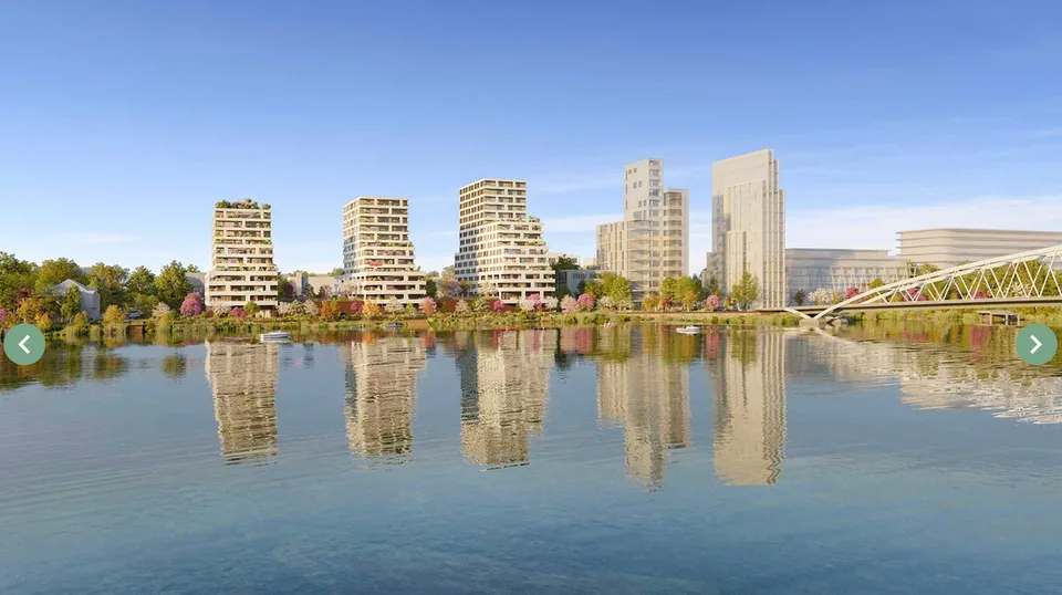 Moderne 3-Zimmer-Wohnung mit Flussblick in Huningue
