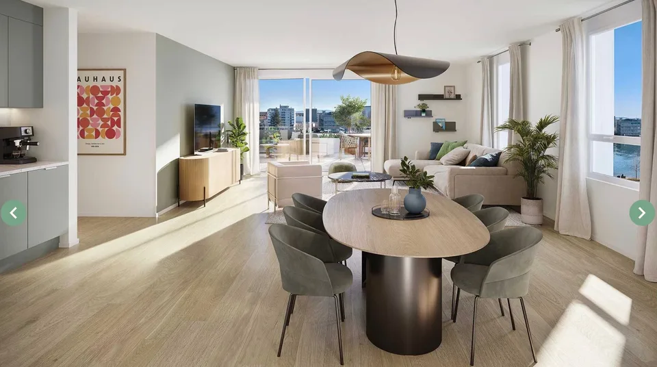 Moderne 3-Zimmer-Wohnung mit Flussblick in Huningue