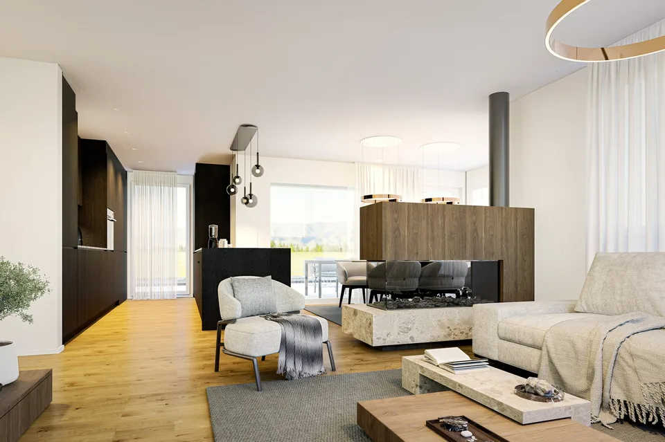 Appartamento moderno di 3,5 locali con balcone e vista splendida a Menziken