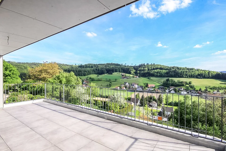 traumhafte 4.5 Zimmer Wohnung mit herrlicher Weitsicht und vielen Parkplätzen – Foto 10 von 14