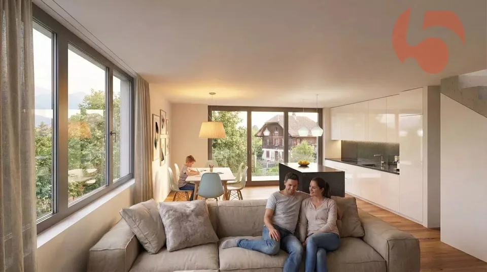 3.5 pièces neuf en duplex attique avec balcon exposé Sud