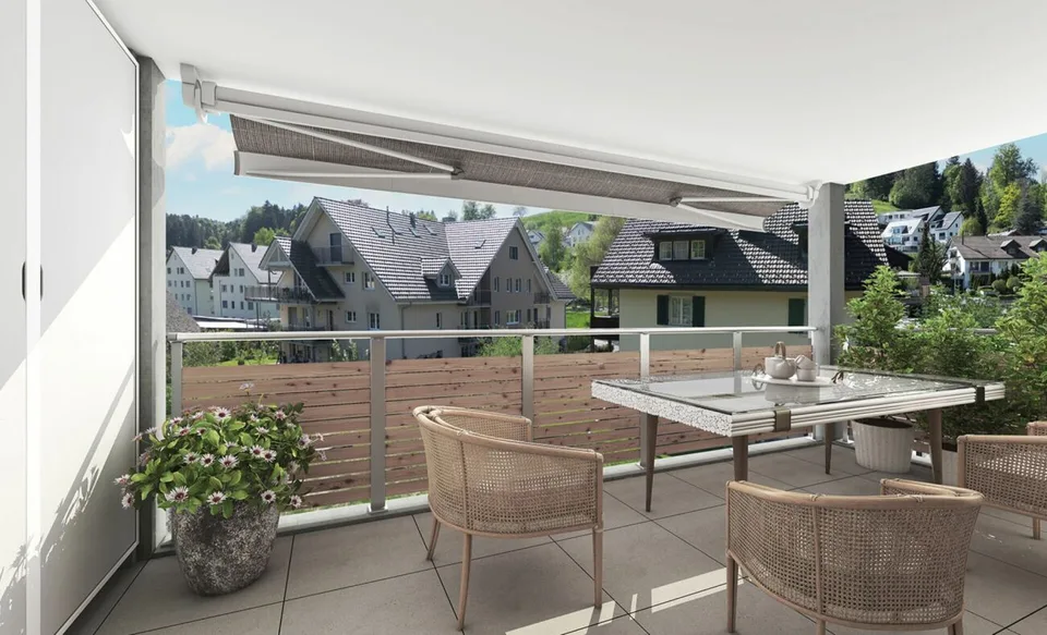 Projet de construction neuve "Zum Ghöch", appartement 4,5 pièces avec balcon couvert