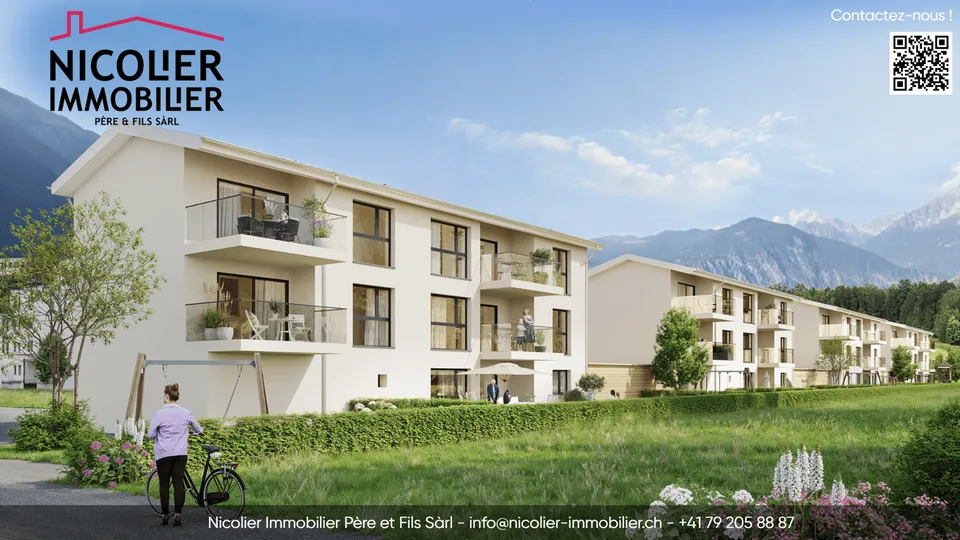Réservé Promotion de 20 appartements avec vue sur les montagnes à Charrat