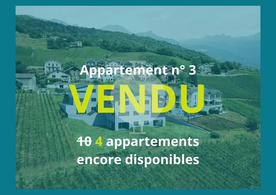 À vendre : appartement neuf 3.5 pièces dans nouvelle résidence à Venthône
