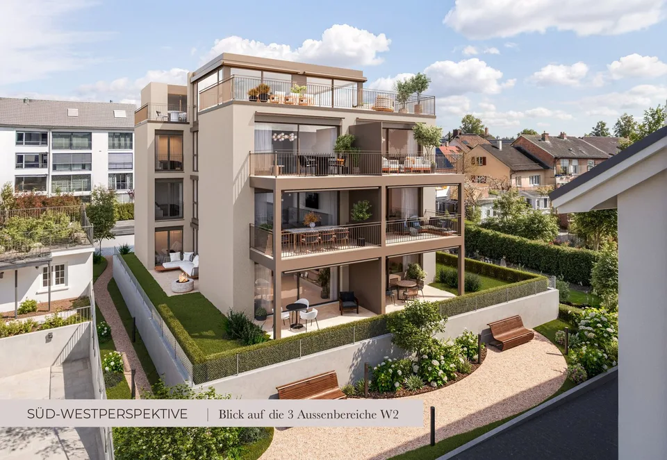 3.5‑Zimmer‑Gartenwohnung mit 43m² Garten & 2 Sitzplätzen – Neubau in Allschwil