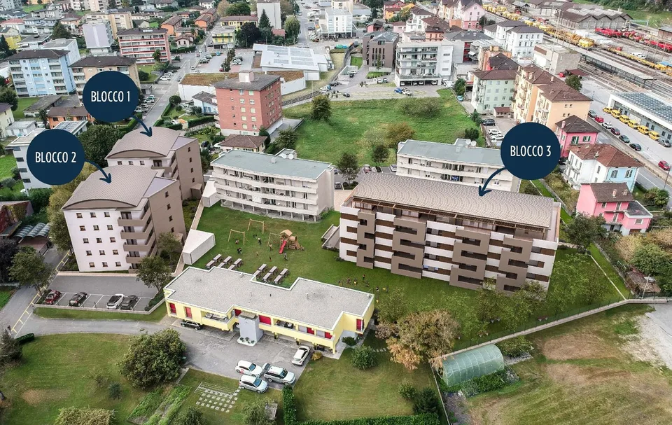 Résidence au Parc, Attique 3,5 pièces avec grande terrasse, Biasca
