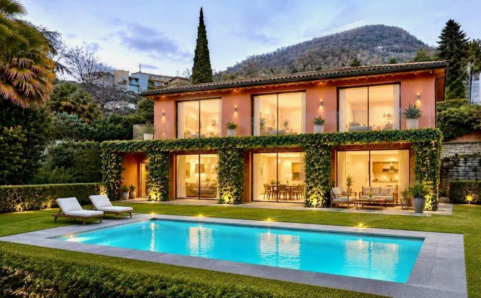 Villa con giardino