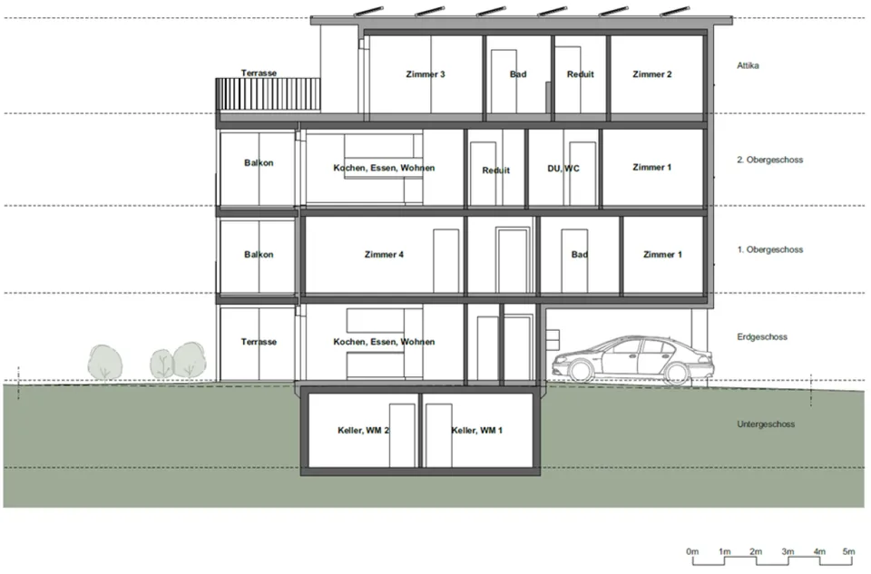 Moderne 2.5-Zimmer-Eigentumswohnung mit Südwest-Ausrichtung - mit grosser 23 m² Terrasse und 105 m² Garten an ruhiger, naturnaher Lage! – Foto 6 von 11
